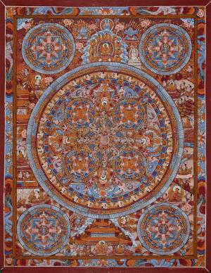 Original Hand painted Buddha Mandala | Tibetan Wall Decoration Painting | Thangka Painting for Home Decor | positive energy and peace